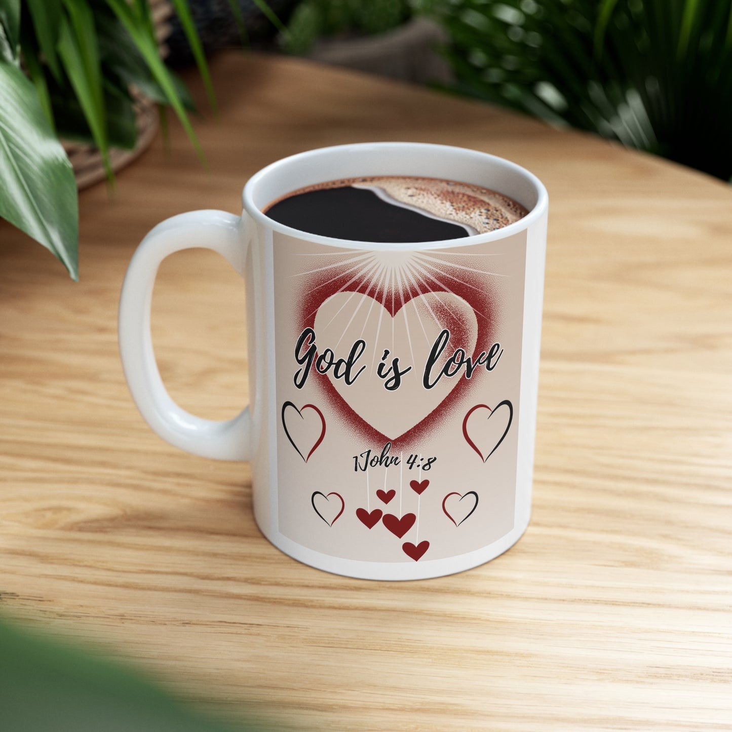 God Is Love! - White Coffee Mug, 11oz